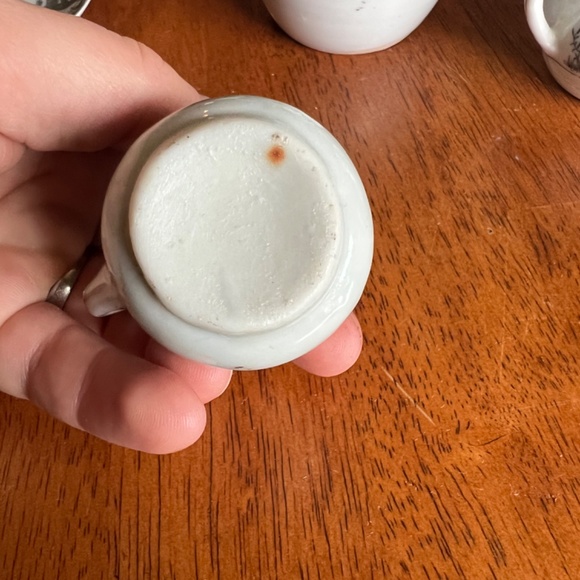 Rare Antique Nippon Child’s Tea Set Creamer Cups Animals Girl White Porcelain - Picture 13 of 16